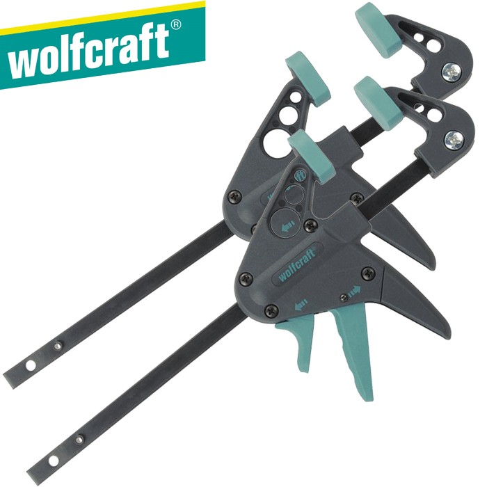 Mini serre-joint à une main Wolfcraft EHZ (diamètre de serrage: 110 mm,  largeur d'écartement: 100 - 210 mm)