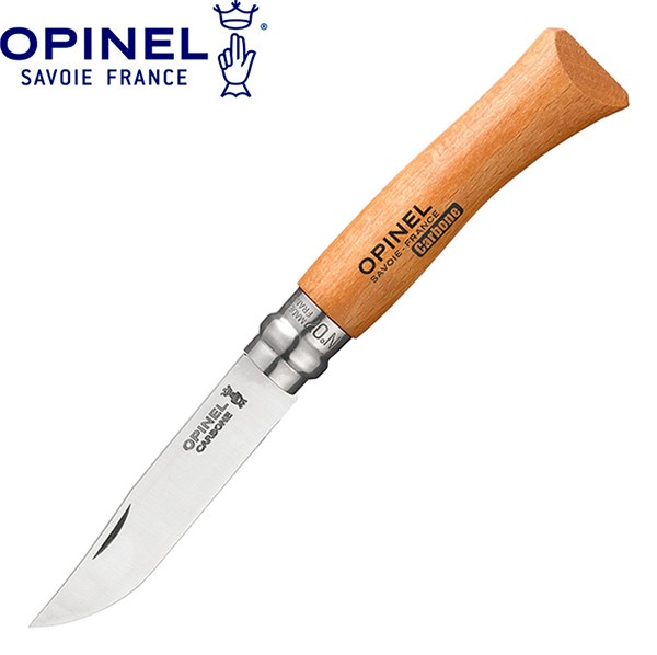 OPINEL - N°07 Carbone - Couteau Pliant de Poche - Lame Acier 8 cm et Manche  en Bois de Hêtre : : Sports et Loisirs