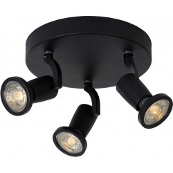 JASTER Plafonnier 3 spots LED noir