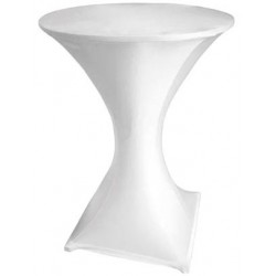 Housse pour table mange-debout blanc