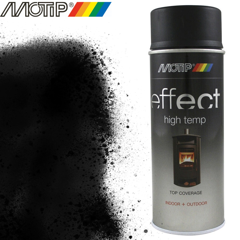 Peinture haute temperature Noir - 400ml - MOTIP