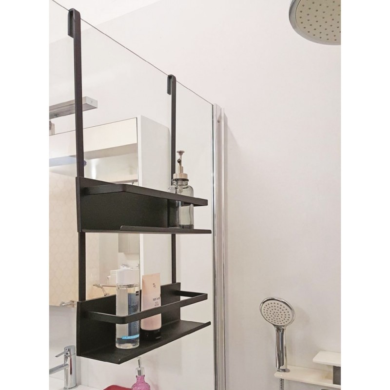 Etagère de douche à suspendre indus Classic - L. 26 x H. 47 cm - Noir
