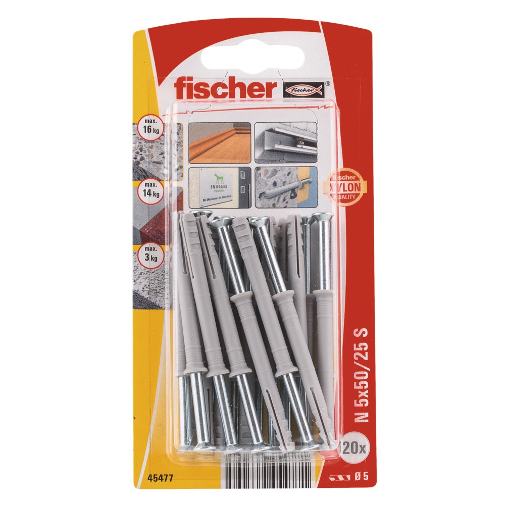 Chevilles a clouer FISCHER N5 20 pcs