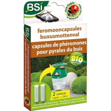 2 capsules de phéromones contre pyrale du buis