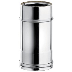 Buse inox double paroi 80mm 0,5 mètre