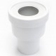 Manchon PVC blanc pour WC 90mm