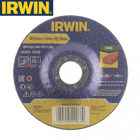 Disque à tronçonner la pierre IRWIN Ø115 x 3mm