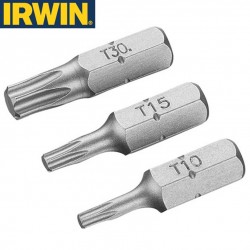 3 embouts de vissage IRWIN TORX 10/15/30