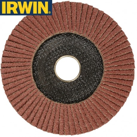 5 disques abrasifs pour meuleuse grain 40 IRWIN Ø125mm