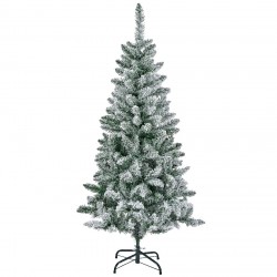 Sapin enneigé Bankso vert/blanc 150 cm