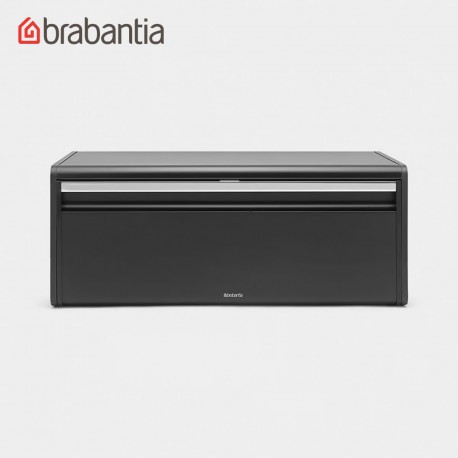 Boîte à pain BRABANTIA - couvercle abattant - noir mat