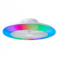 SALERNO plafonnier/ventilateur LED blanc