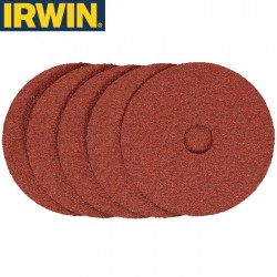 5 disques abrasifs pour meuleuse grain 100 IRWIN Ø125mm