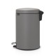 Poubelle BRABANTIA NewIcon 12L Gris minéral