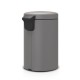 Poubelle BRABANTIA NewIcon 12L Gris minéral