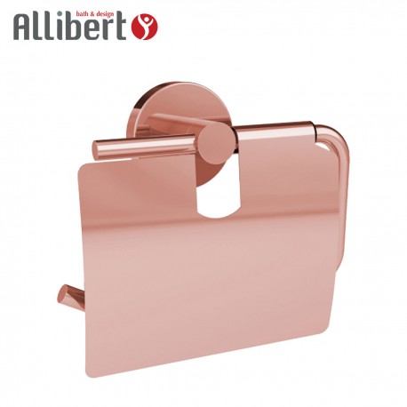 Porte-rouleau WC avec capot ALLIBERT cuivre brillant