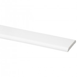 Moulure couvre-joint blanc en pin 270 cm 5 x 37mm