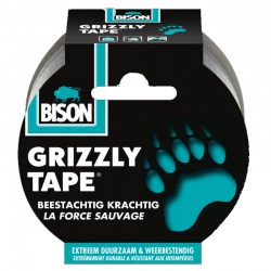 BISON ruban adhésif Grizzly Tape 25 M argent