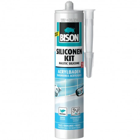 BISON Silicone sanitaire neutre blanc 300 ml