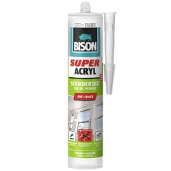 BISON mastic acrylique anti-crack blanc 300ml