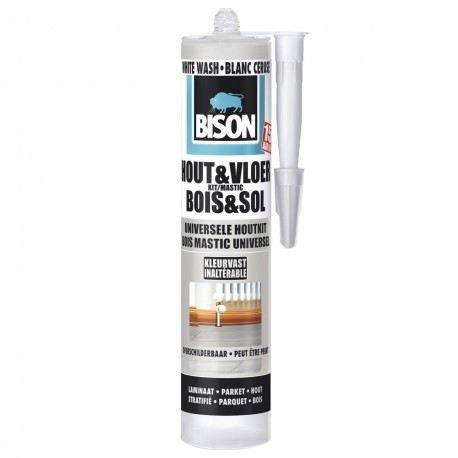 BISON mastic bois & sol blanc cérusé 310ml