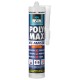 BISON PolyMax kit mastic transparent 280ml