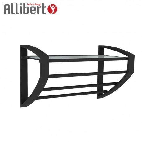 Porte-serviettes ALLIBERT mural 3 barres noir mat