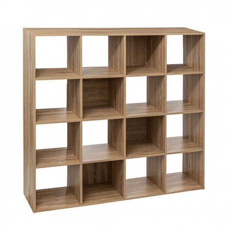 Etagère 16 cases MIX bois naturel