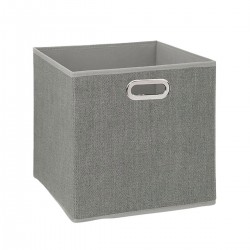 Box de rangement tissu gris chiné