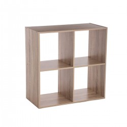 Etagère 4 cases MIX bois naturel