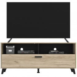 Meuble TV Dublin chêne/noir 138 cm