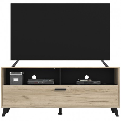 Meuble TV Dublin chêne/noir 138 cm