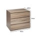 Commode 3 tiroirs effet bois naturel