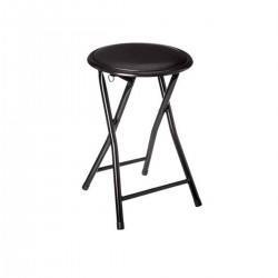 Tabouret pliant en PVC noir