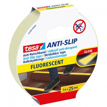 TESA bande anti-dérapante fluorescent 25mm 5 mètres