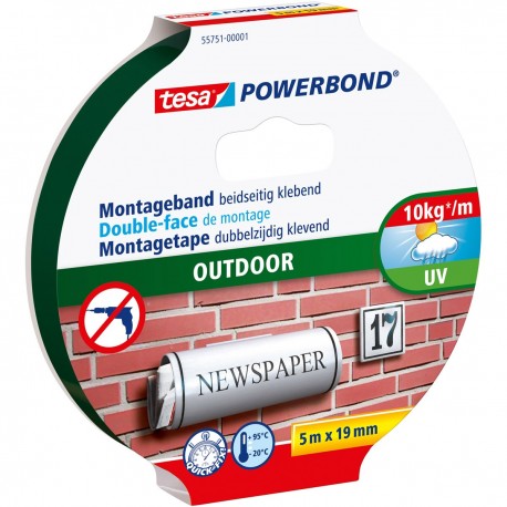 TESA Powerbond adhésif montage extérieur 19mm 5 m