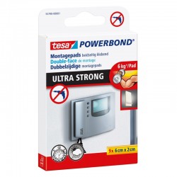 TESA Powerbond 9 pads de montage Ultra Strong 6 x 2 cm