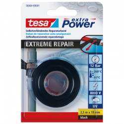 TESA ruban adhésif Extreme Repair noir 19 mm 2,5 mètres