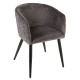 Chaise en velours gris