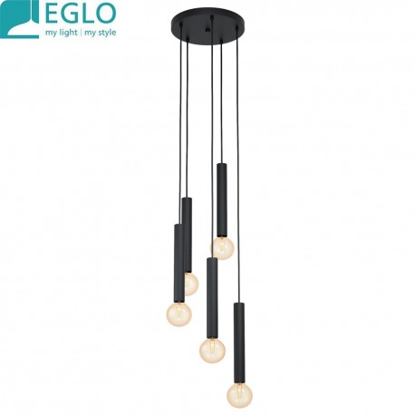 CORTENOVA Suspension ronde 4 x E27 acier noir