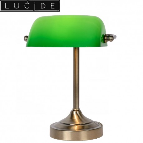 Lampe de bureau BANKER bronze/vert 30cm