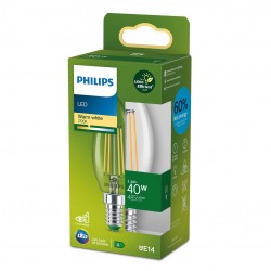 Ampoule flamme mate E14 LED PHILIPS ~40W ND Label A