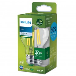 Ampoule poire claire E27 LED PHILIPS ~40W ND Label A