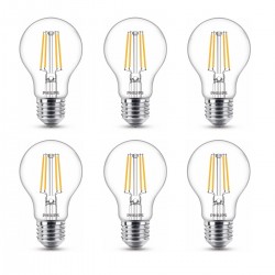 6 ampoules poire claire E27 LED PHILIPS ~40W ND