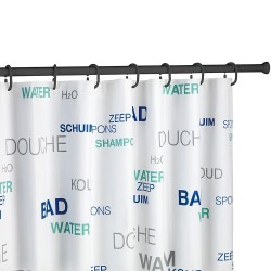 Barre de douche télescopique 70-115cm noir 20mm