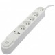 Bloc multiprises CHACON 5 prises + 2 USB blanc + interrupteur 1,5 m